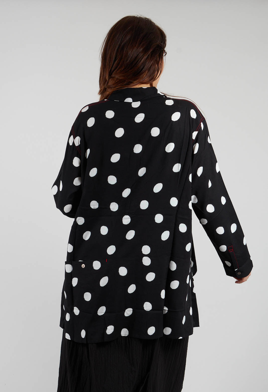 Spot Print Shirt in Black