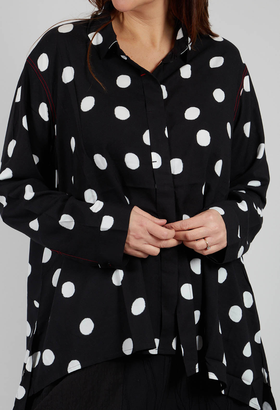 Spot Print Shirt in Black
