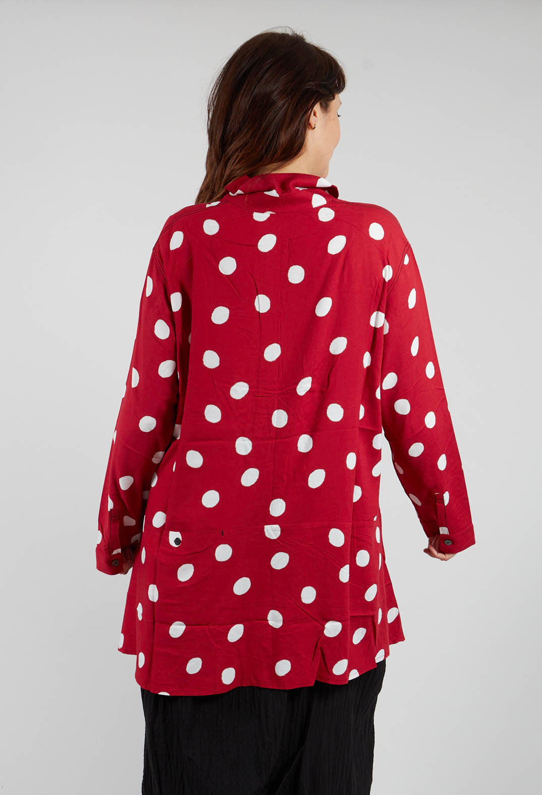 Spot Print Shirt in Red