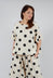 Spotted Short Sleeve Top in Brown