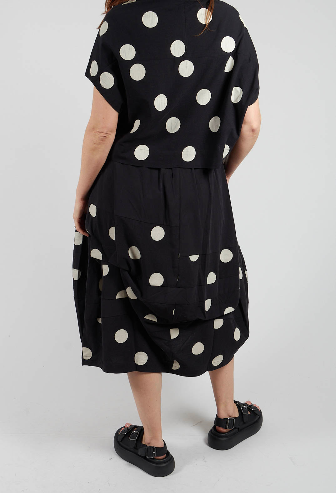 Spotty Bubble Skirt in Black