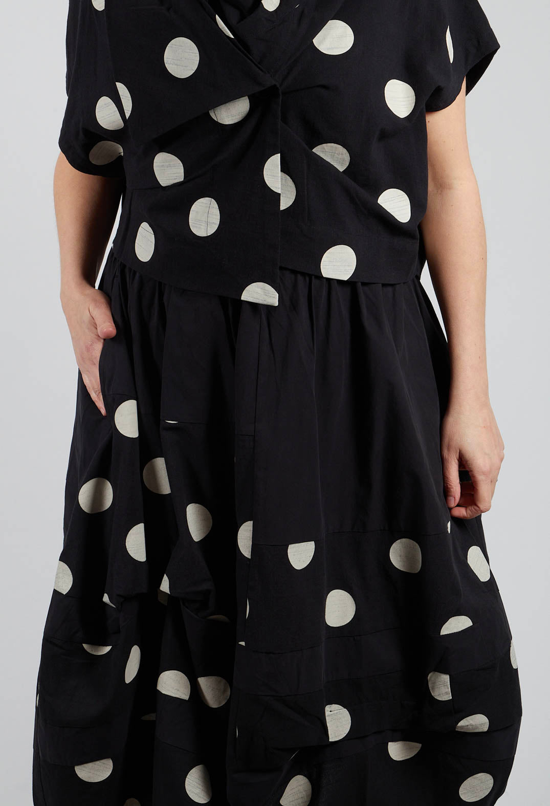 Spotty Bubble Skirt in Black