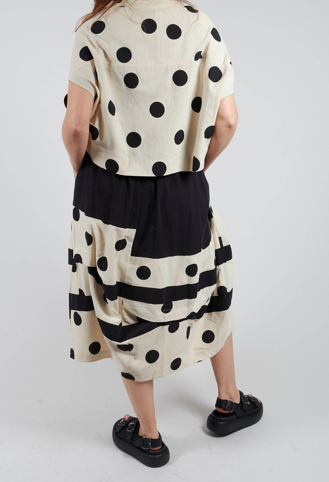 Spotty Bubble Skirt in Brown