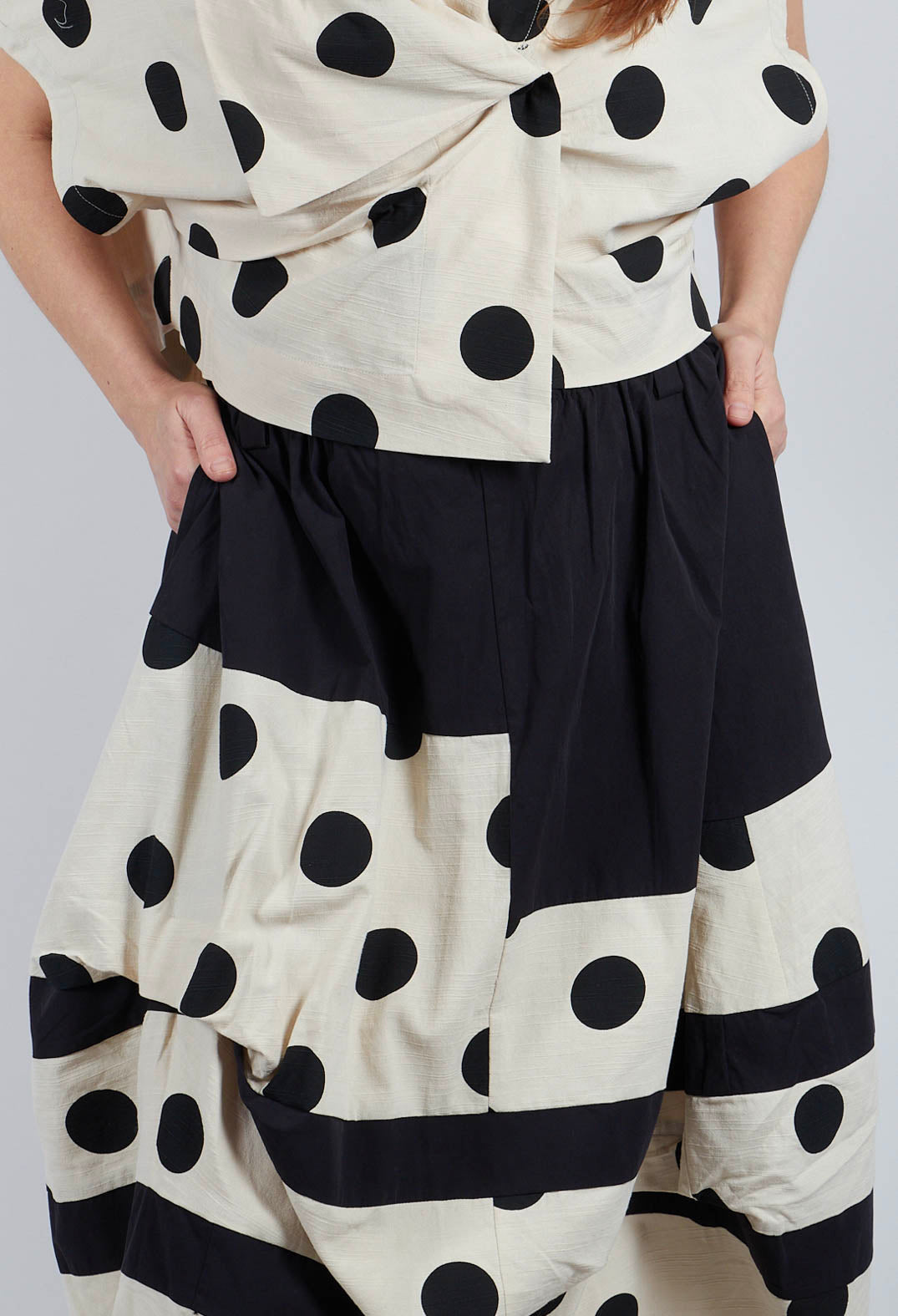 Spotty Bubble Skirt in Brown