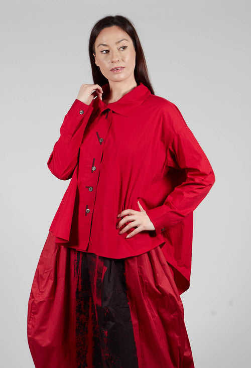 Stich Detail Shirt in Red
