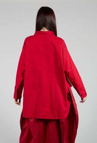 Stich Detail Shirt in Red