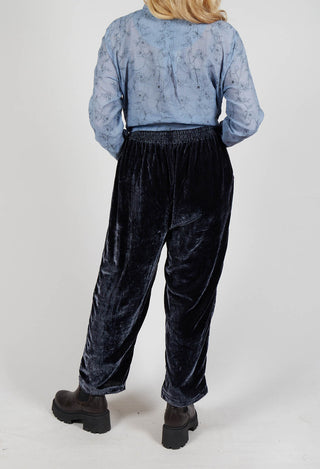 Still Velvet Trousers in Dark Night