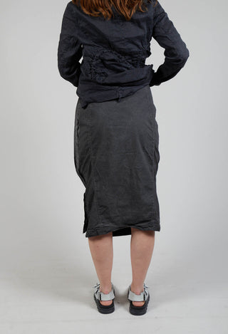 Stitch Pencil Skirt in Coal Cloud