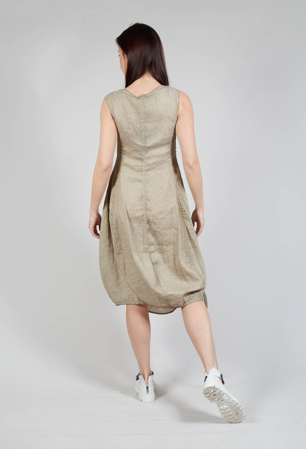 Stitch Smock Dress in Straw Cloud