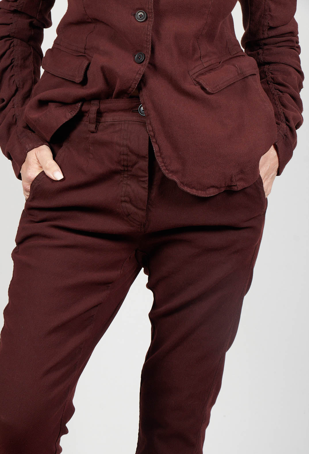 Straight Fit Trousers in Rust