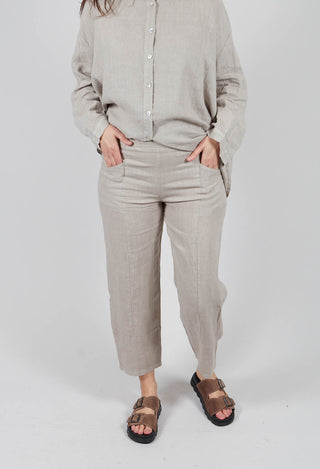 Straight Leg Trouser in Beige