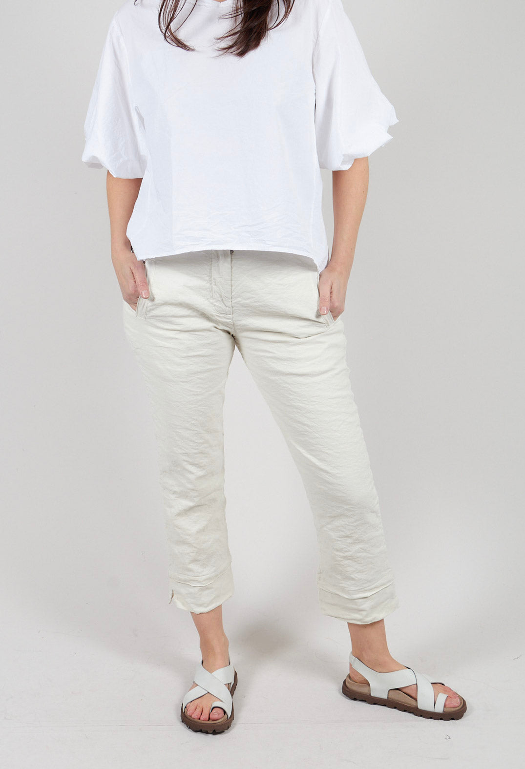 Straight Leg Trouser in Chalk