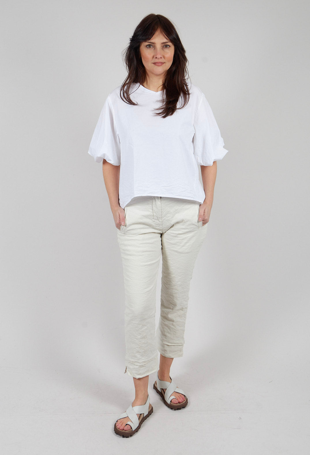 Straight Leg Trouser in Chalk