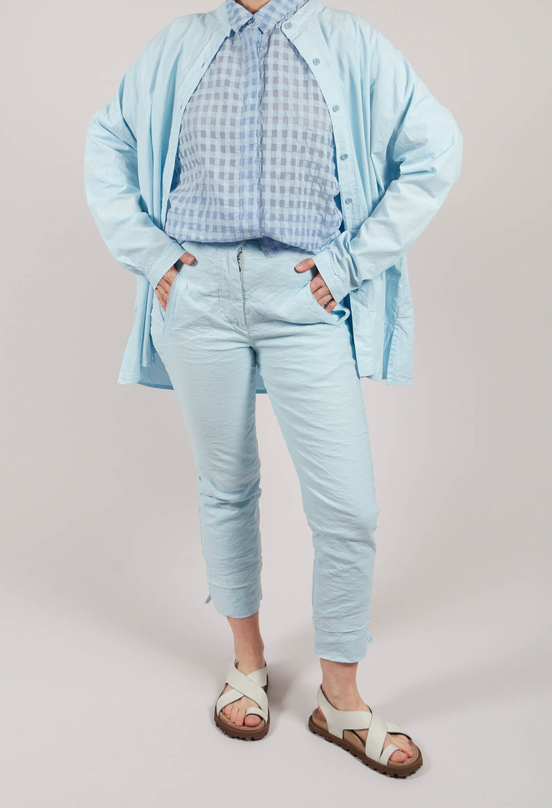 Straight Leg Trouser in Cielo