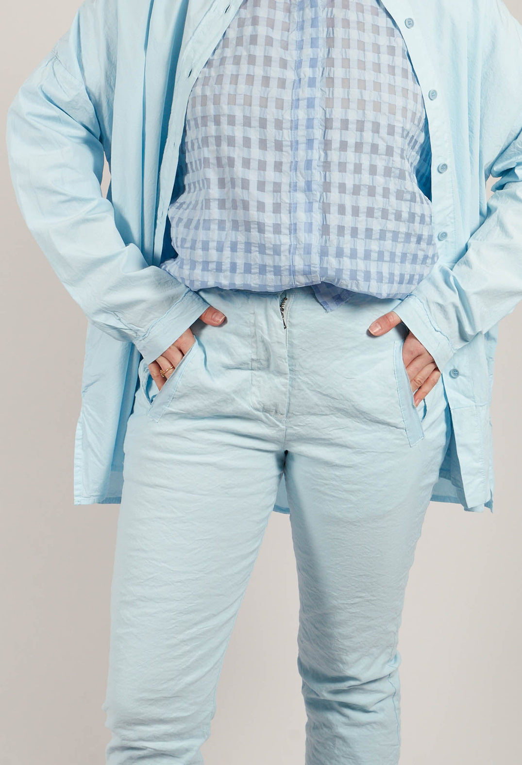 Straight Leg Trouser in Cielo