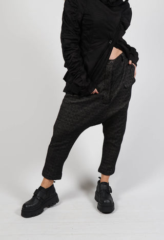 Straight Leg Trousers in Espresso Check