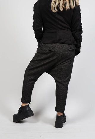 Straight Leg Trousers in Espresso Check