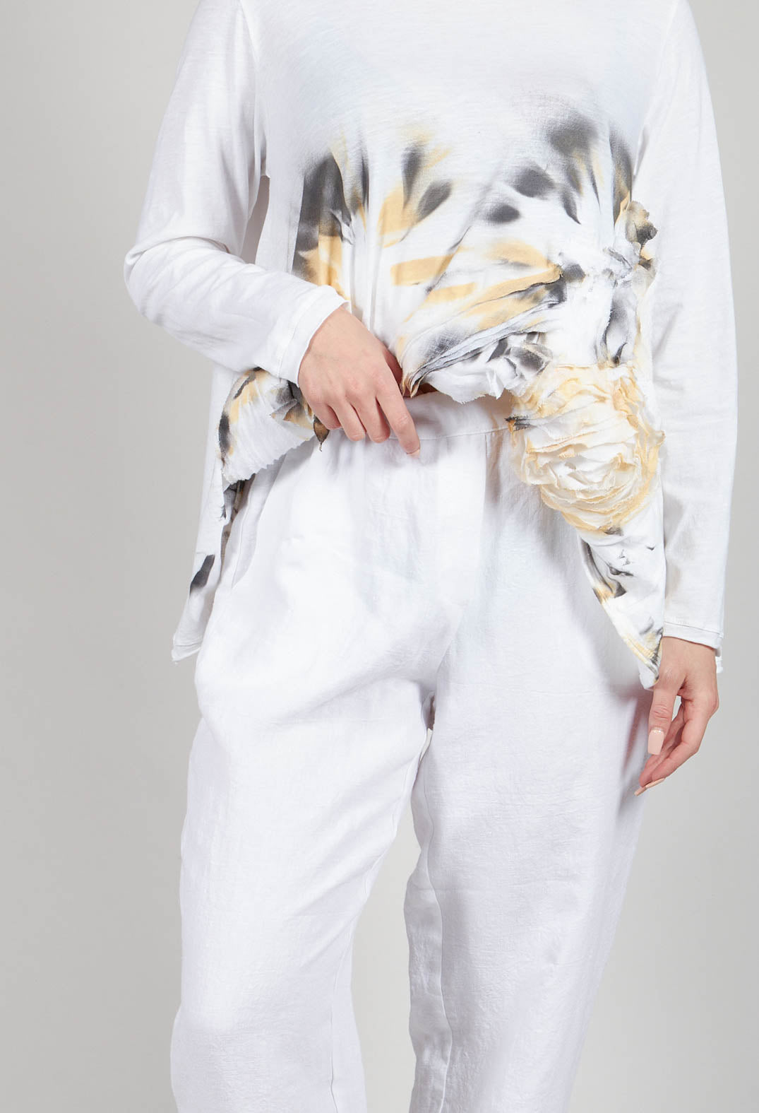 Straight Leg Trousers in White