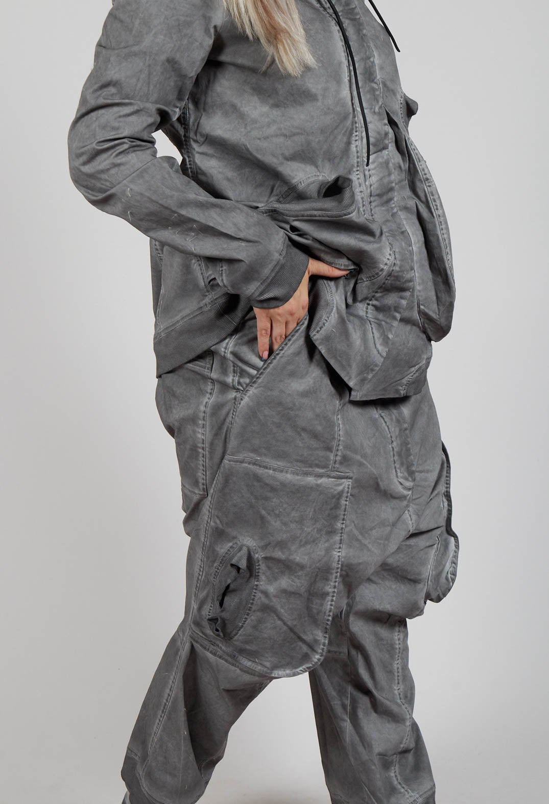 Straight Leg Utility Trousers in Pencil Cloud
