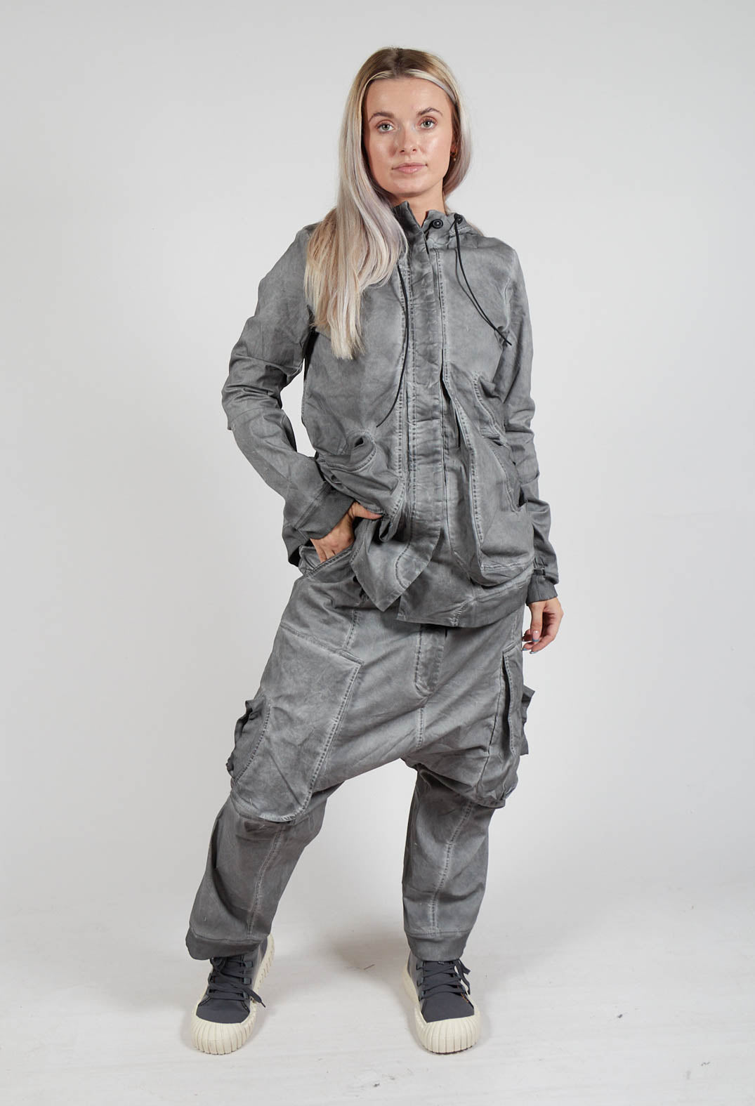 Straight Leg Utility Trousers in Pencil Cloud