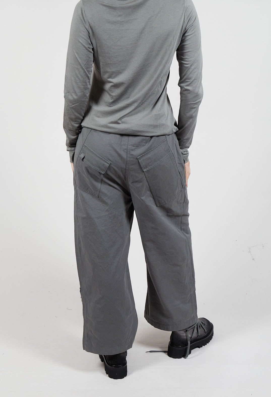 Straight Leg Utility Trousers in Rock