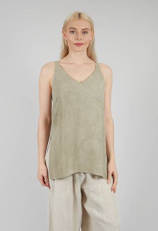 Strappy Linen Vest Top in Naturale