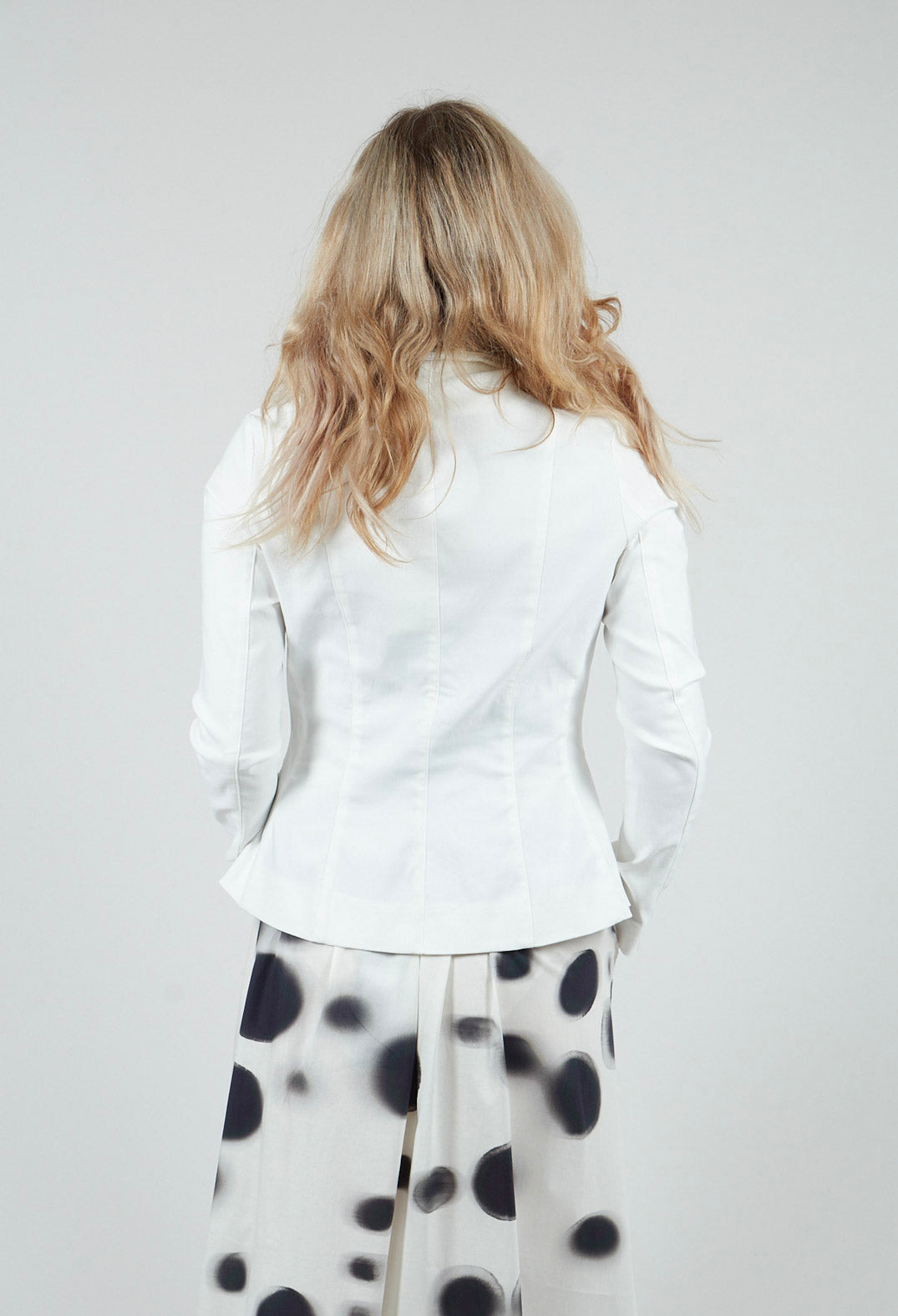 Stretch Blazer in Off White