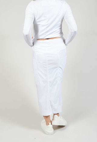 Stretch Fit Pencil Skirt in White