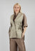 Strings Linen Blend Waistcoat in Naturale