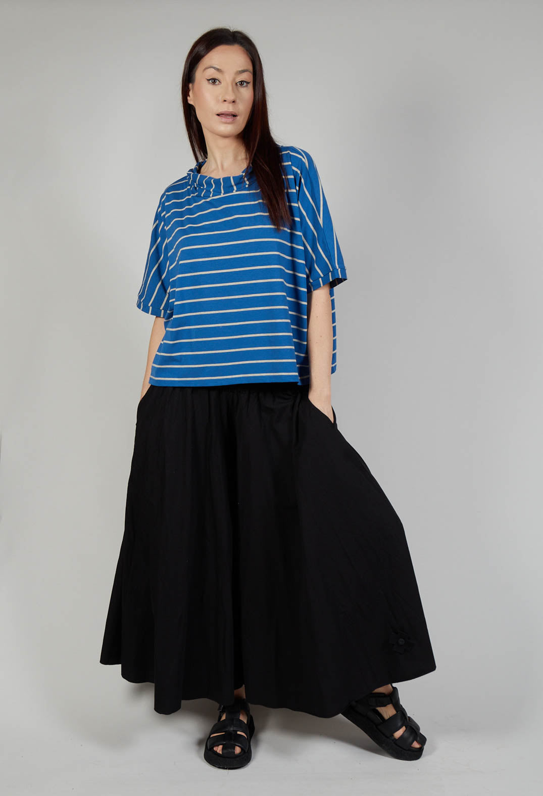 Striped Cotton Top in Sabbia