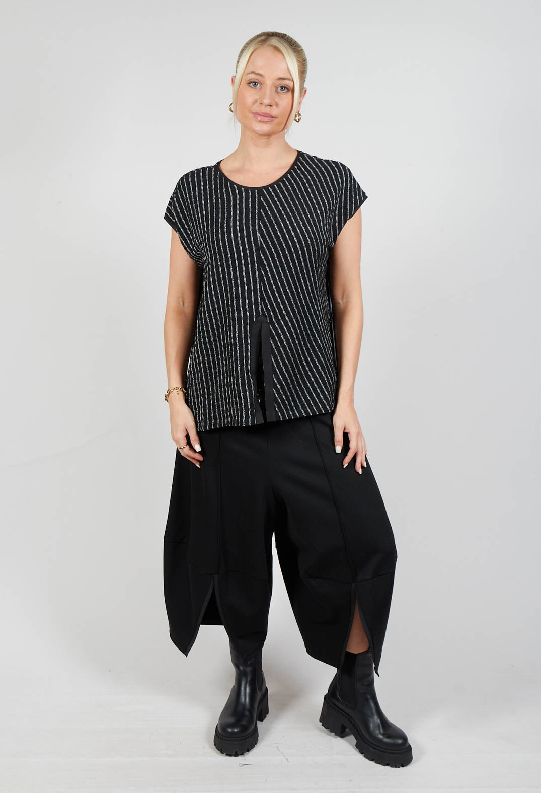 Striped Juci Top in Black