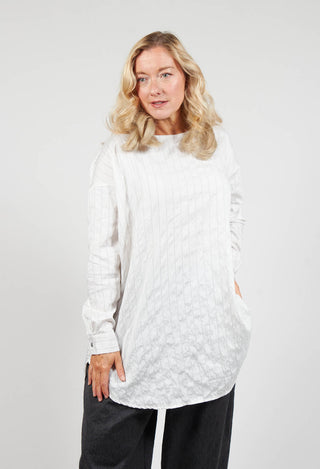 Stripped Tunic in Off White