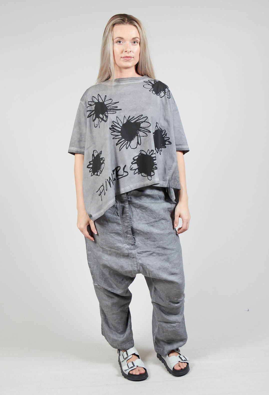 Sunflower graphic T-Shirt in C.Coal 70% Flock Cloud