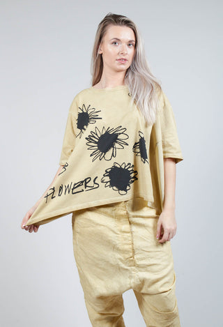 Sunflower graphic T-Shirt in Wax Flock Cloud
