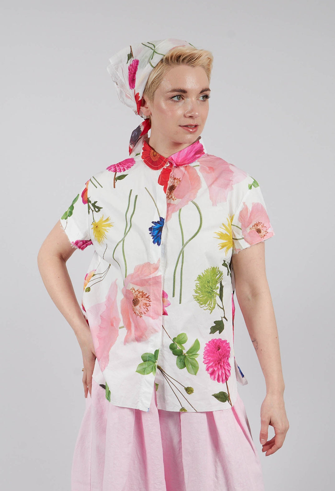 Sutton Printed Shirt in Flowers