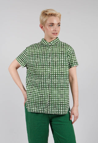 Sutton Printed Shirt in Green Check