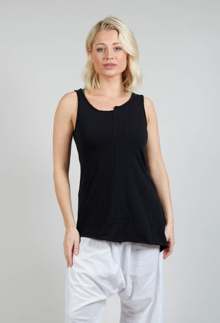 T-Shirt Overlay Top in Black