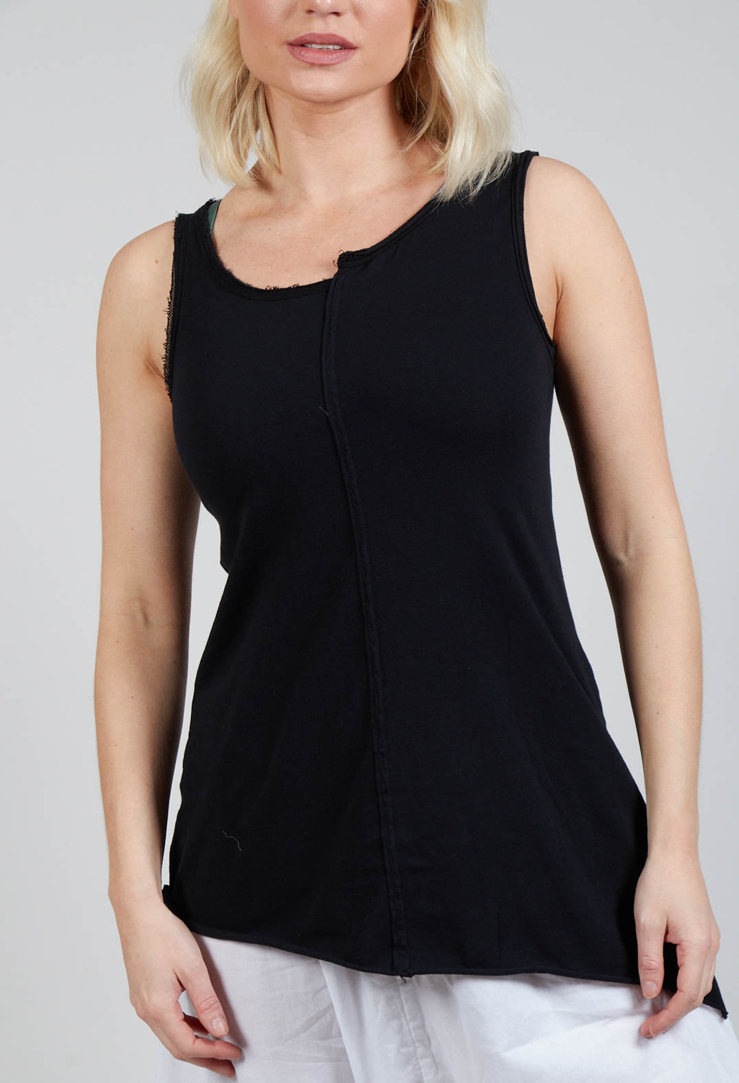 T-Shirt Overlay Top in Black