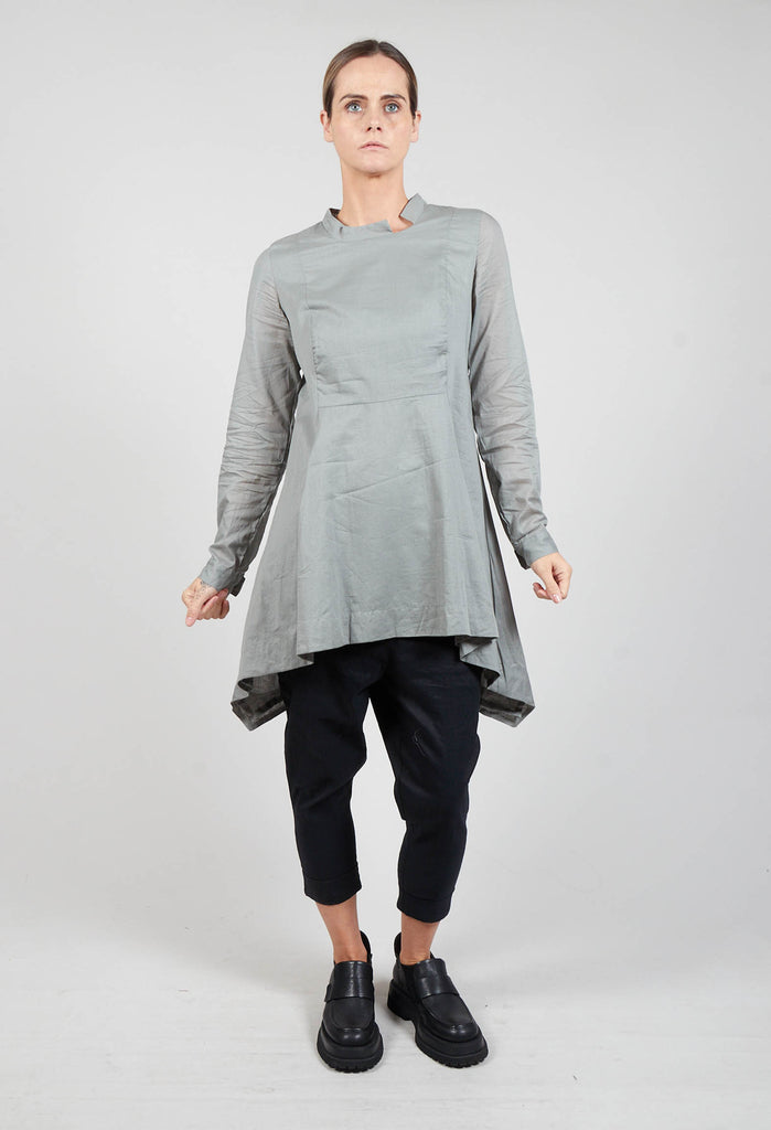 Cropped Drop Crotch Trousers in Noir