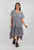 Mannon T Shirt Dress with Frill Skirt in Grey