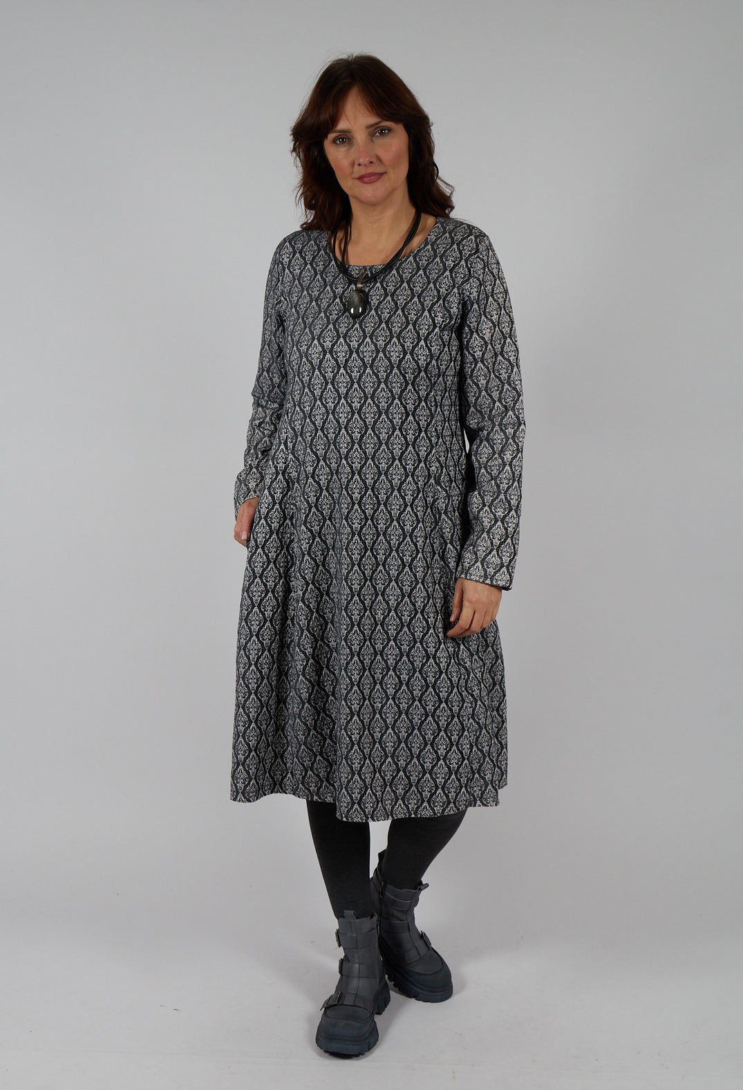 Patterned Midi Dress in Flint