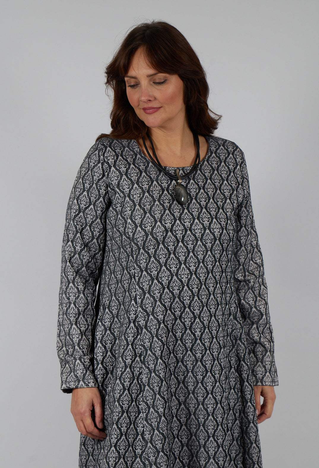 Patterned Midi Dress in Flint