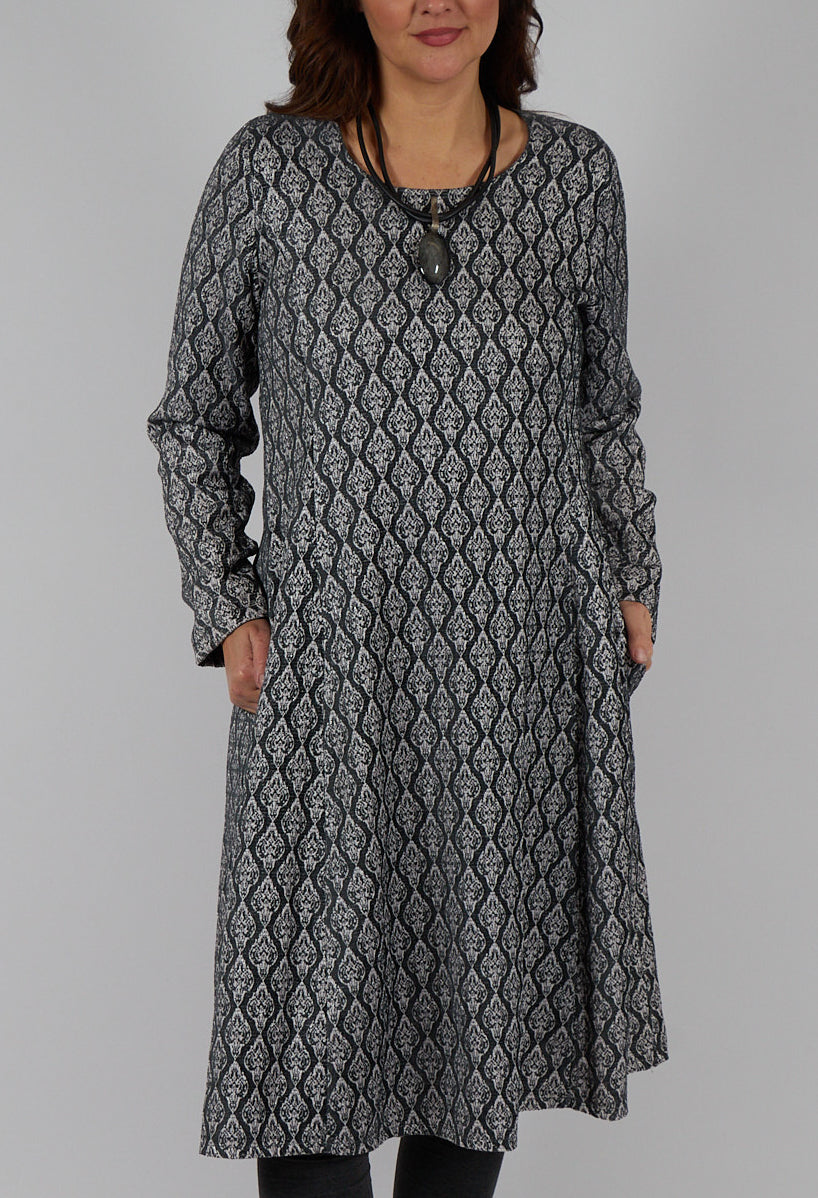 Patterned Midi Dress in Flint