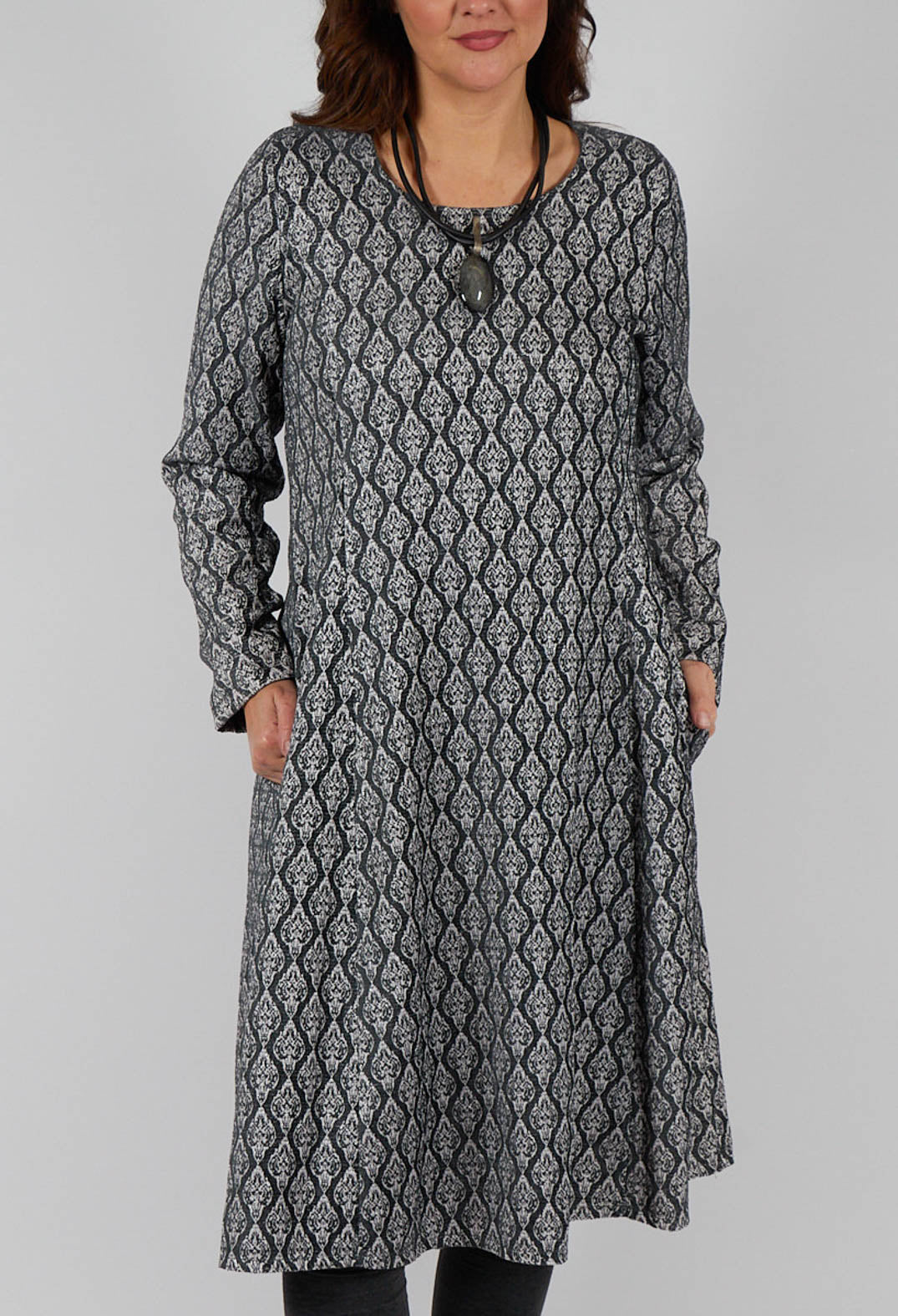 Patterned Midi Dress in Flint