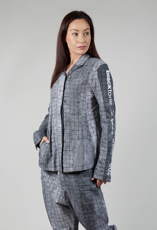 Tailored Jacket in Placed Black Print