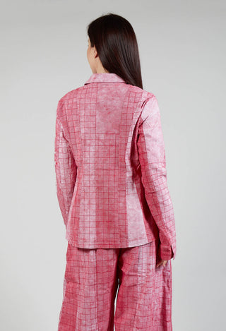 Tailored Jacket in Placed Chili Print
