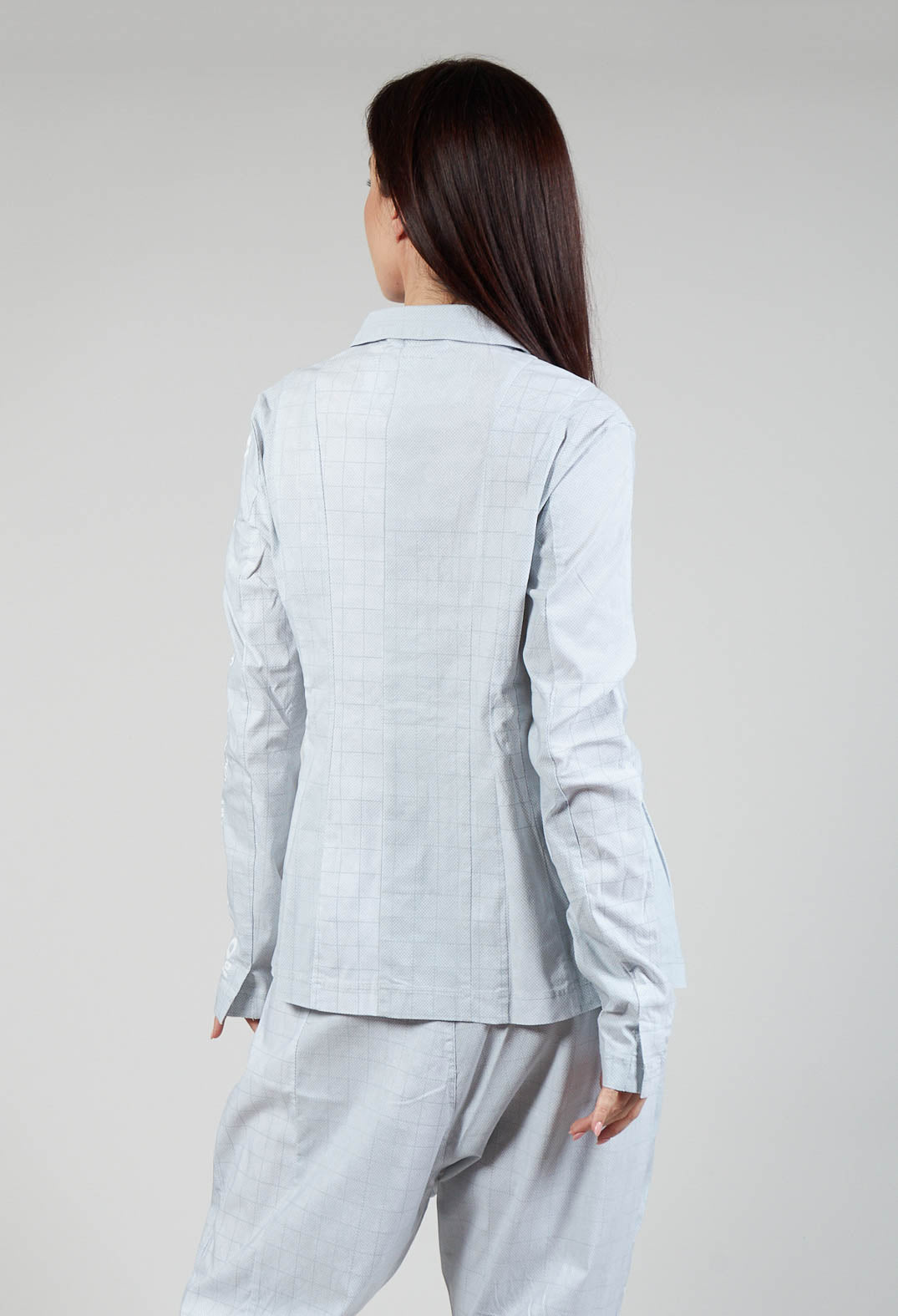 Tailored Jacket in Placed Grey Print