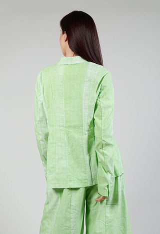 Tailored Jacket in Placed Lime Print