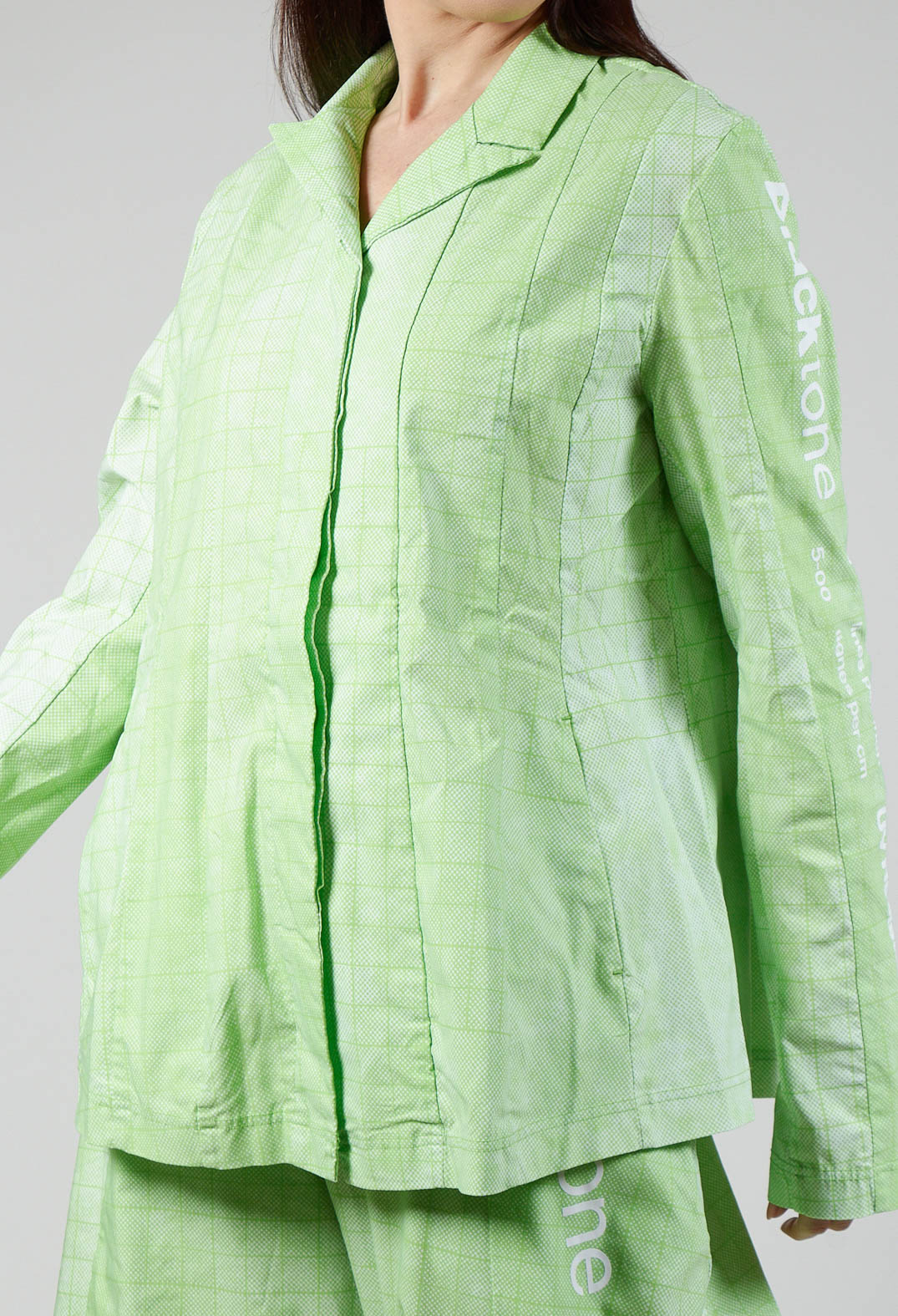 Tailored Jacket in Placed Lime Print
