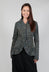 Tailored Jacket with Peplum Hem in Ink Check